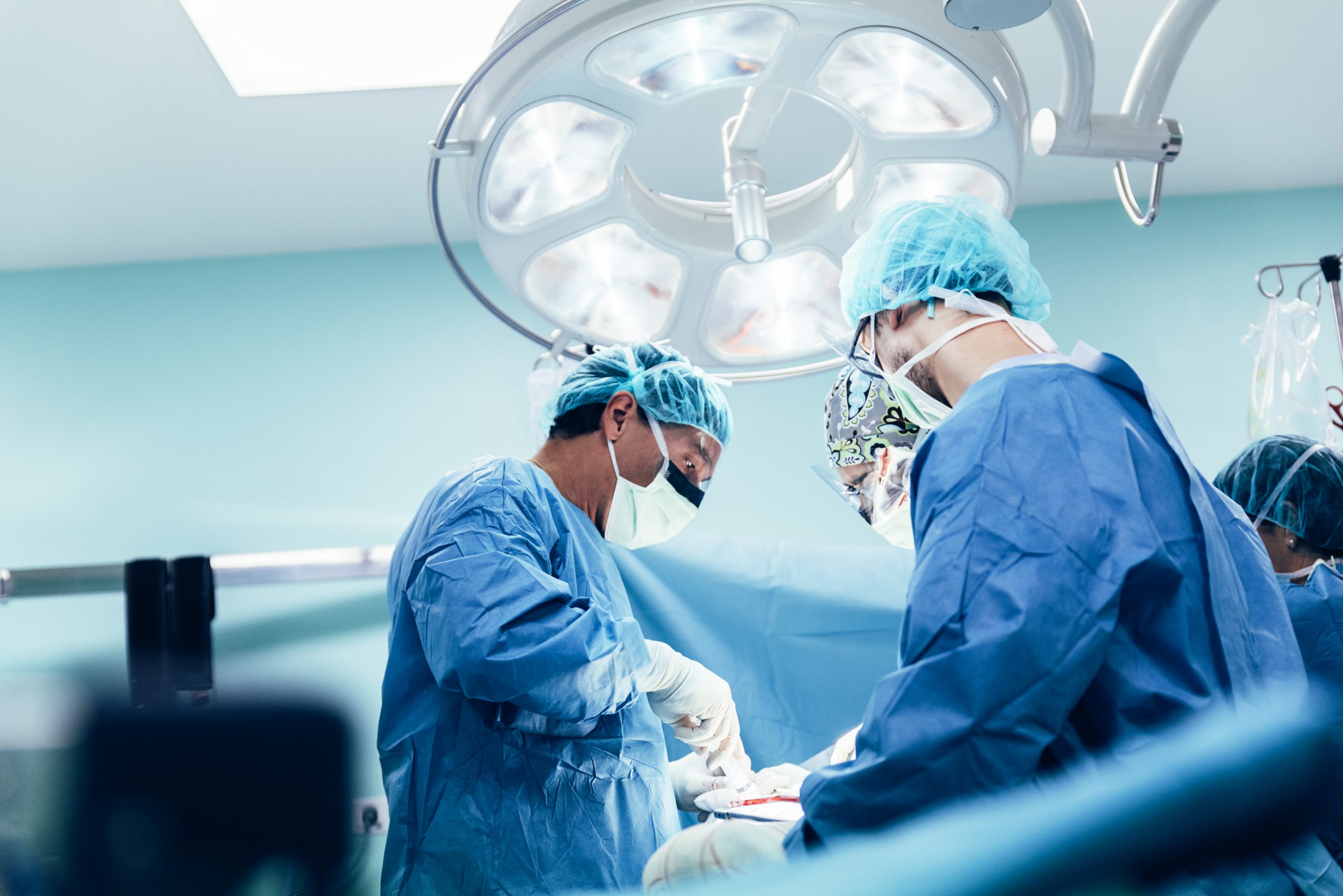 Reproductive surgery with a team of surgeons