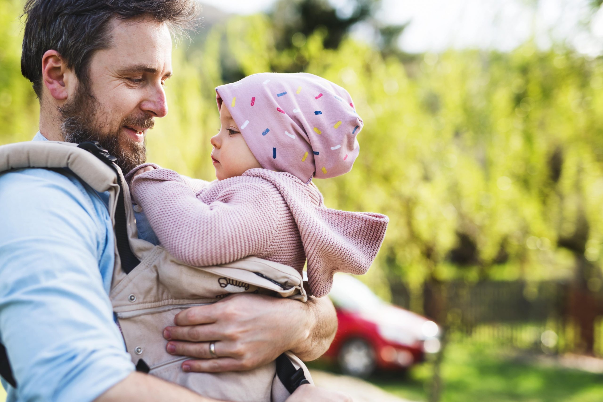New father who used surrogacy to achieve parenthood.